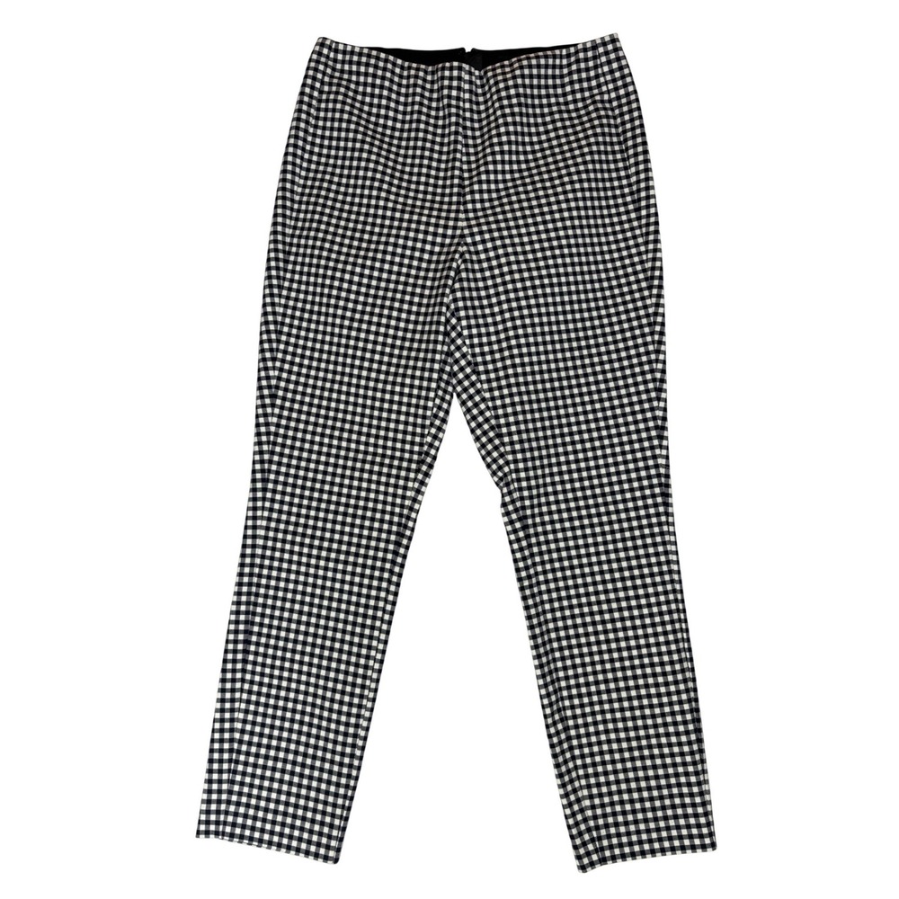 Rag & Bone Gingham Dark Navy Blue Slim‎ Leg Ankle Pants Size 10
